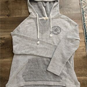 Surf Style Gray Patterned Hoodie